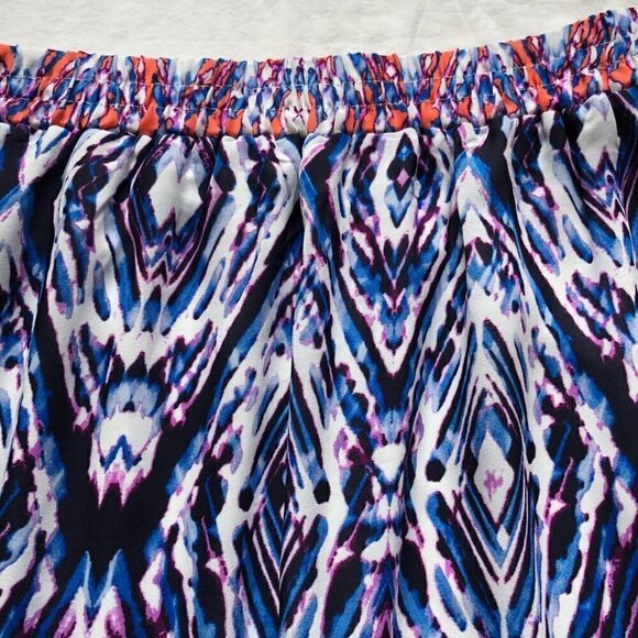 NY Collection Long skirt Small Orange, blue and white tie dye, 1/2 slip - Picture 6 of 8